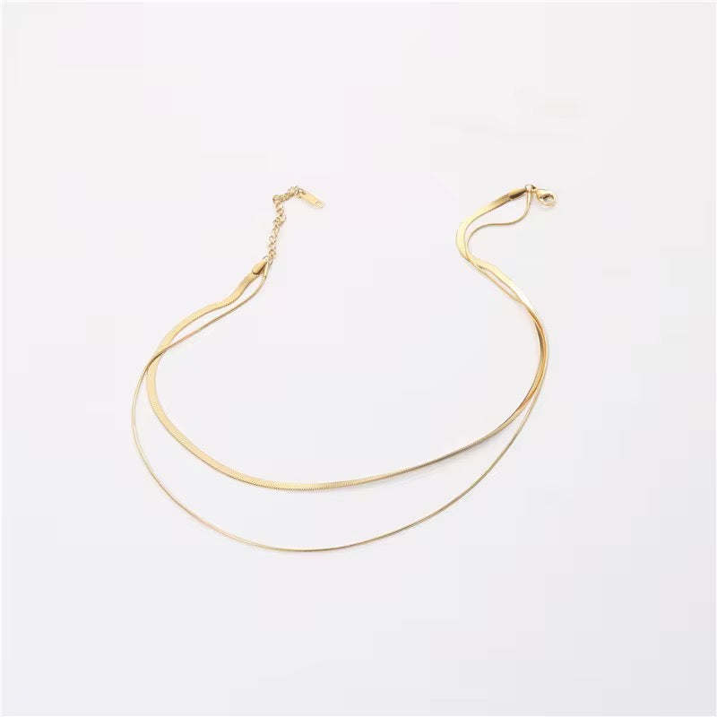 Double Snake Chain | 18K Gold Plated