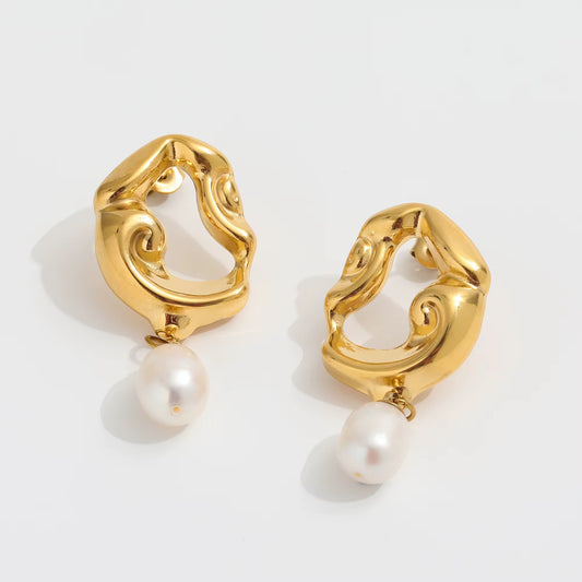 Rhea Pearls Earrings | 18K Gold Plated