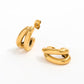 Criss Cross Earrings | 18K Gold Plated