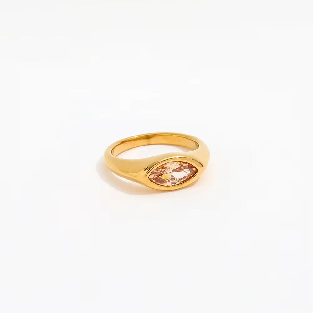 Amber Ring | 18K Gold Plated