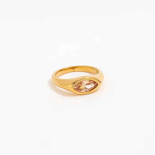 Amber Ring | 18K Gold Plated